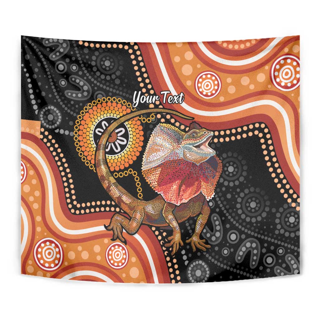 Personalised Australia Frilled Lizard Tapestry Aboriginal Art - Vibe Hoodie Shop