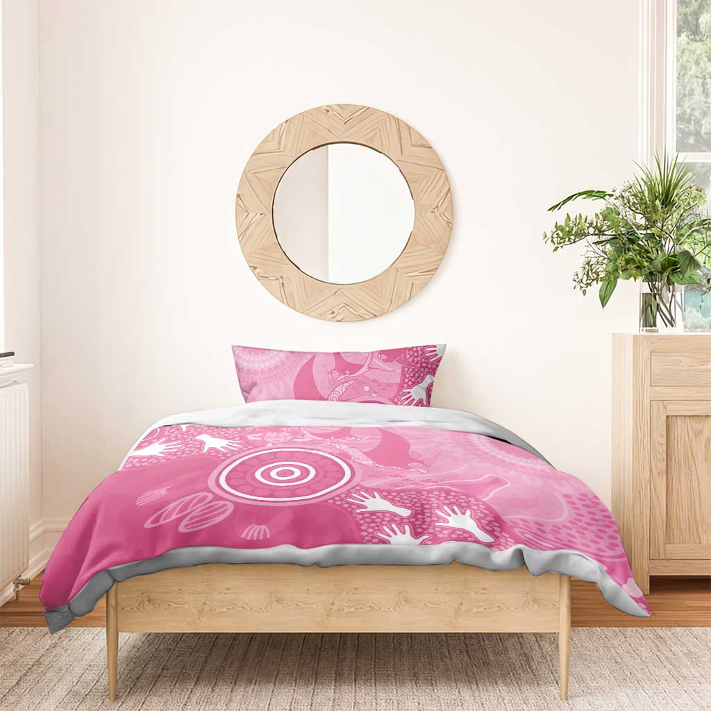 Australia Breast Cancer Awareness Bedding Set Pink Ribbon Manta Ray Aboriginal Art - Vibe Hoodie