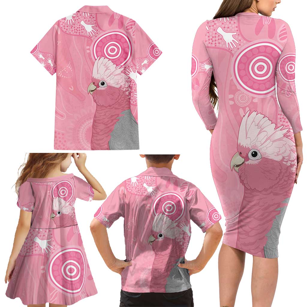 Australia Breast Cancer Awareness Family Matching Long Sleeve Bodycon Dress and Hawaiian Shirt Galah Faith Hope Love Pink Month - Vibe Hoodie