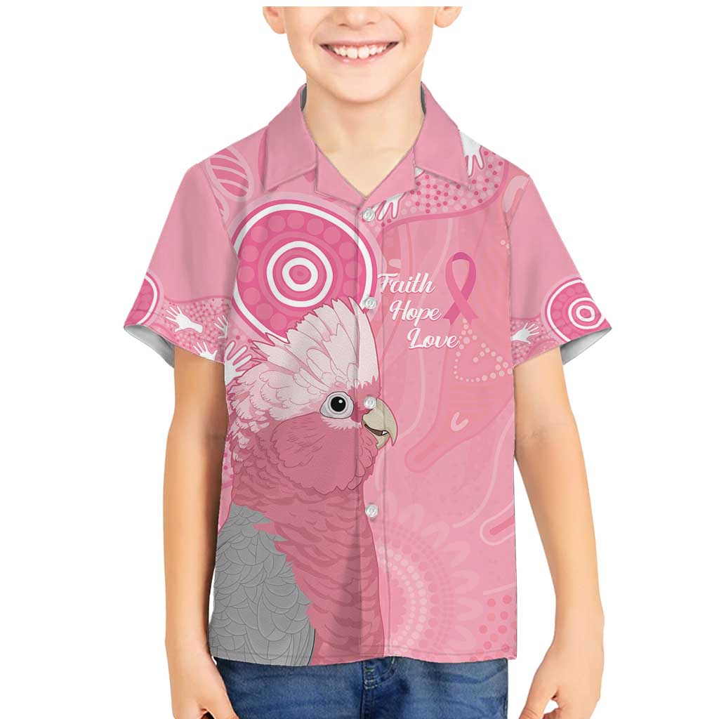 Australia Breast Cancer Awareness Family Matching Mermaid Dress and Hawaiian Shirt Galah Faith Hope Love Pink Month - Vibe Hoodie