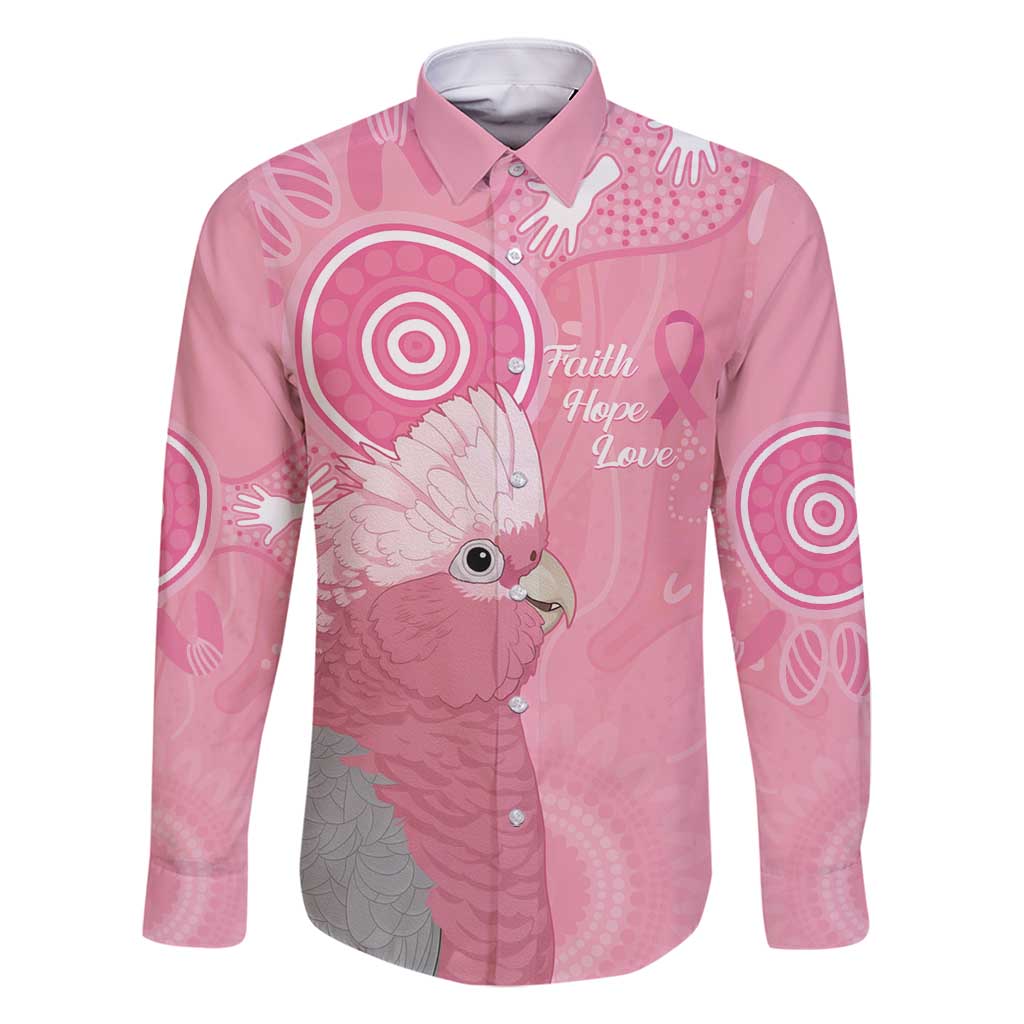 Australia Breast Cancer Awareness Family Matching Off Shoulder Short Dress and Hawaiian Shirt Galah Faith Hope Love Pink Month - Vibe Hoodie