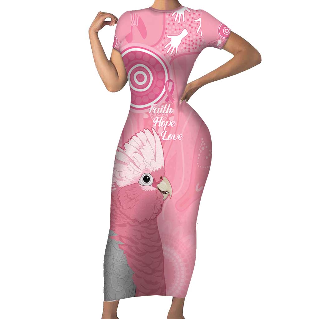 Australia Breast Cancer Awareness Family Matching Short Sleeve Bodycon Dress and Hawaiian Shirt Galah Faith Hope Love Pink Month - Vibe Hoodie