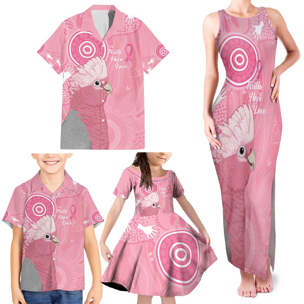 Australia Breast Cancer Awareness Family Matching Tank Maxi Dress and Hawaiian Shirt Galah Faith Hope Love Pink Month - Vibe Hoodie