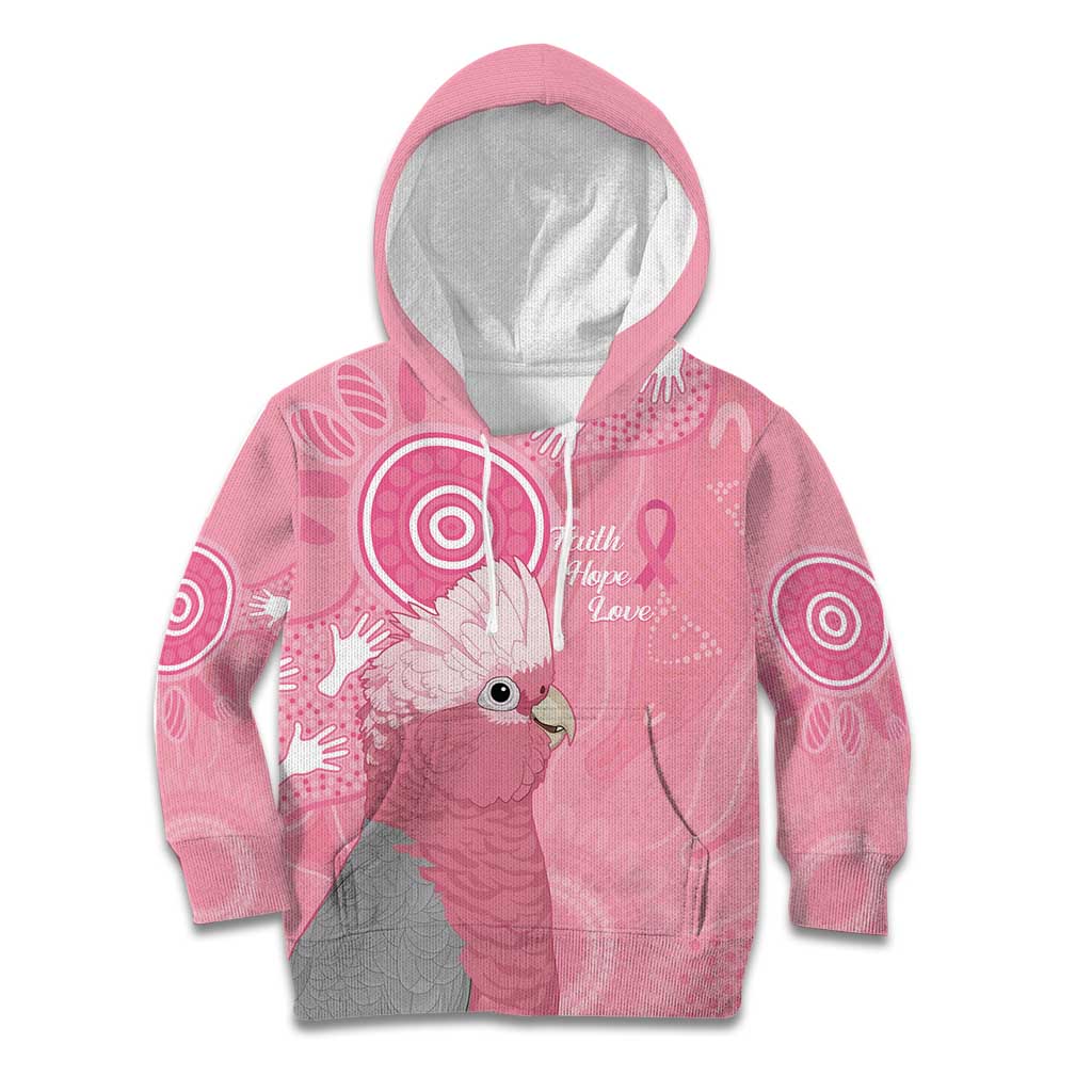 Australia Breast Cancer Awareness Kid Hoodie Galah Faith Hope Love Pink Month - Vibe Hoodie
