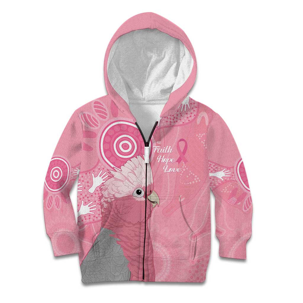 Australia Breast Cancer Awareness Kid Hoodie Galah Faith Hope Love Pink Month - Vibe Hoodie