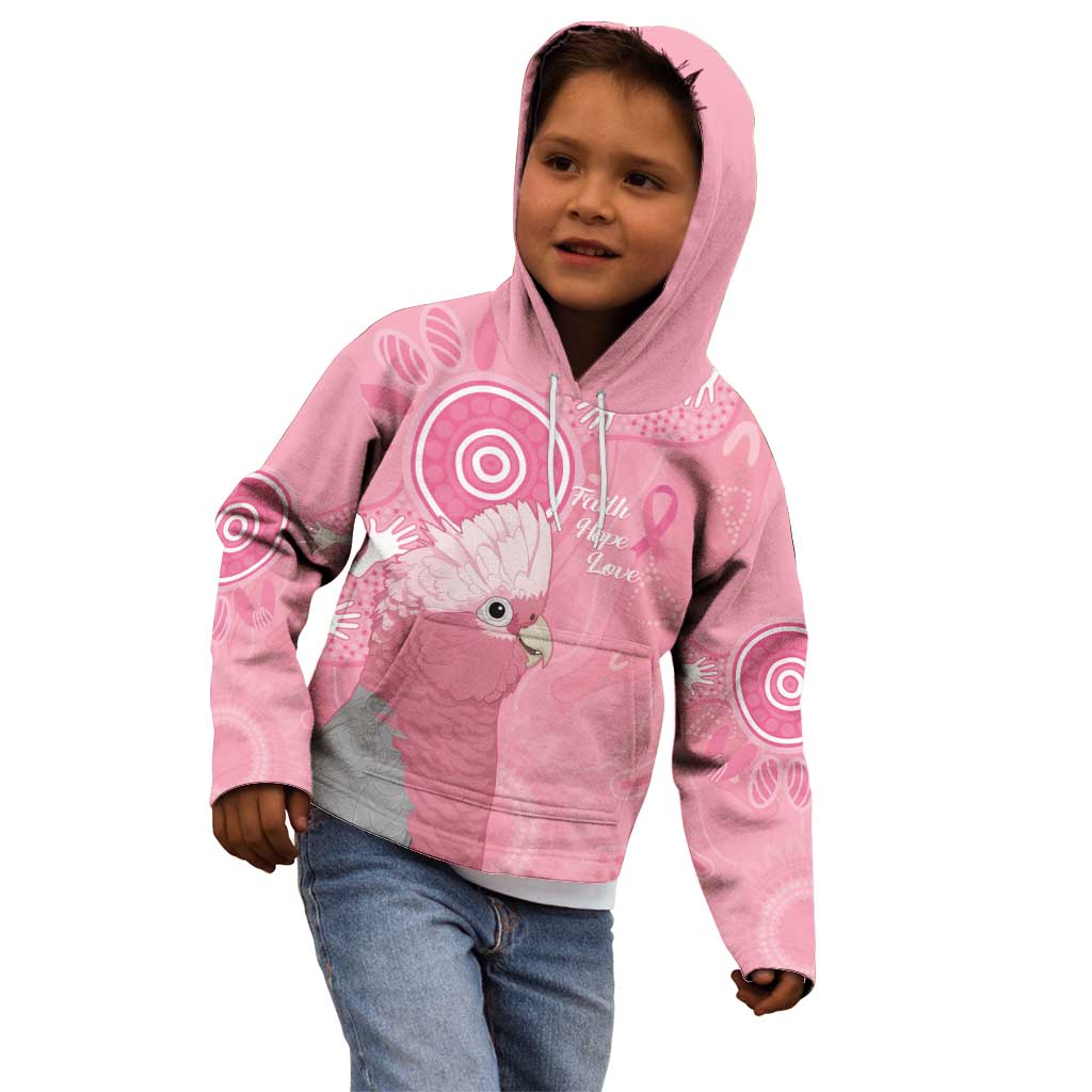 Australia Breast Cancer Awareness Kid Hoodie Galah Faith Hope Love Pink Month - Vibe Hoodie