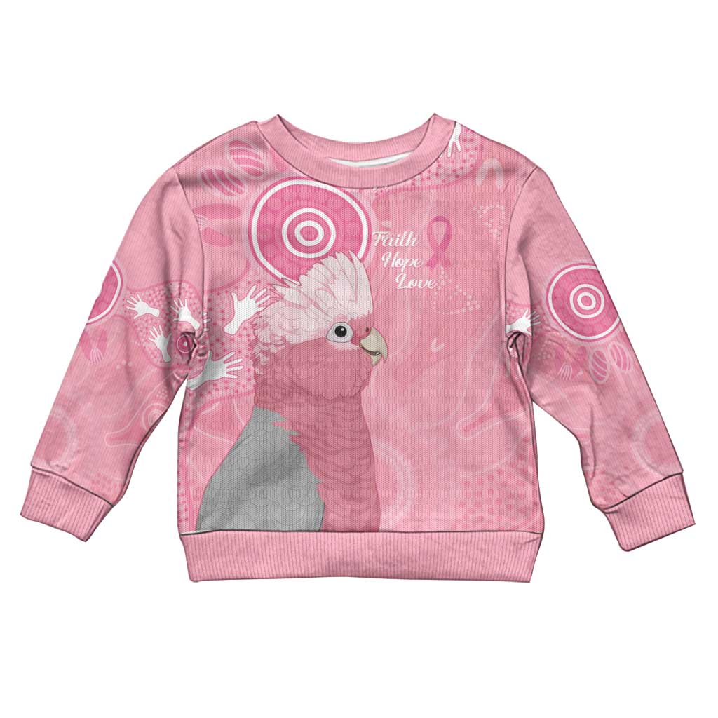 Australia Breast Cancer Awareness Kid Ugly Christmas Sweater Galah Faith Hope Love Pink Month - Vibe Hoodie