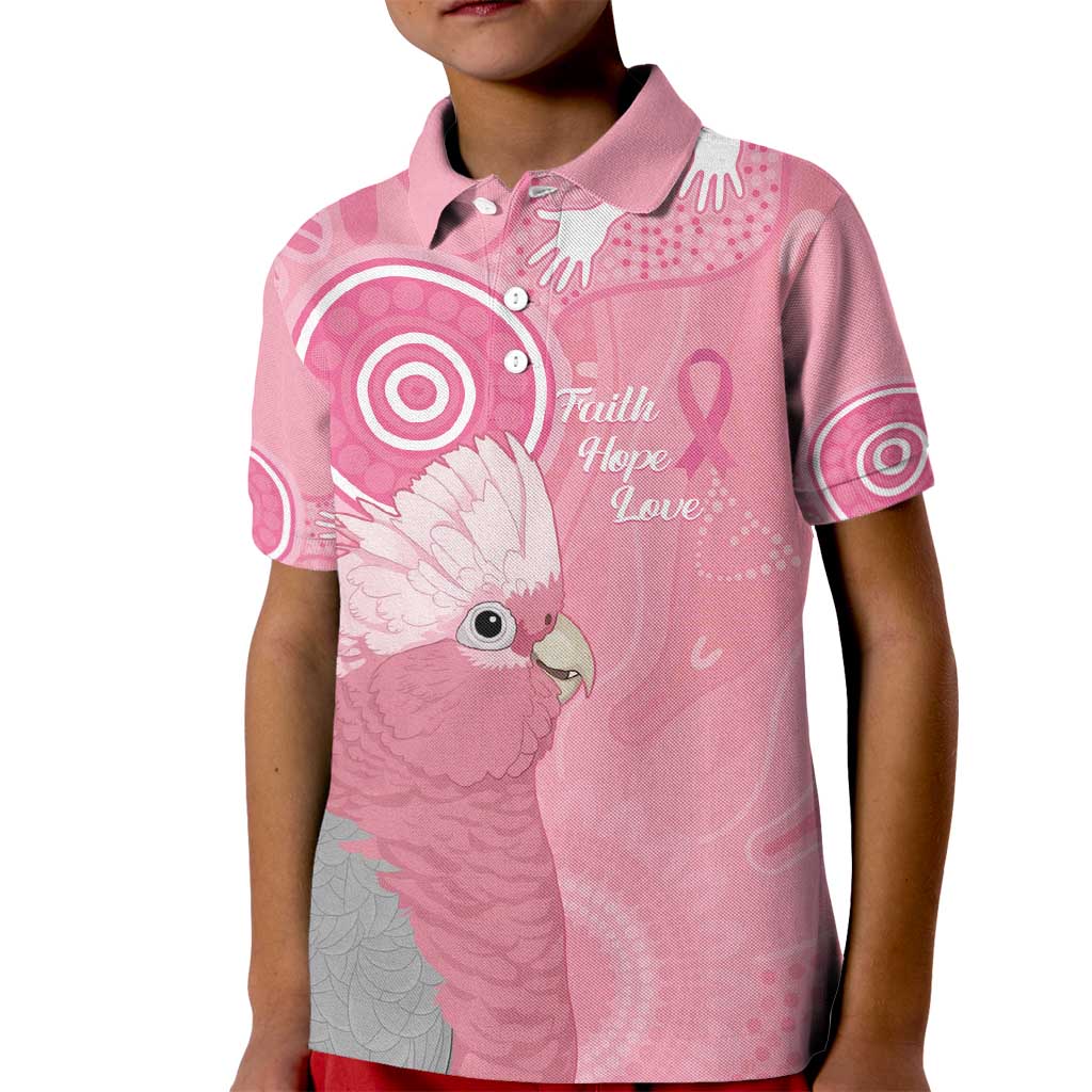 Australia Breast Cancer Awareness Kid Polo Shirt Galah Faith Hope Love Pink Month - Vibe Hoodie