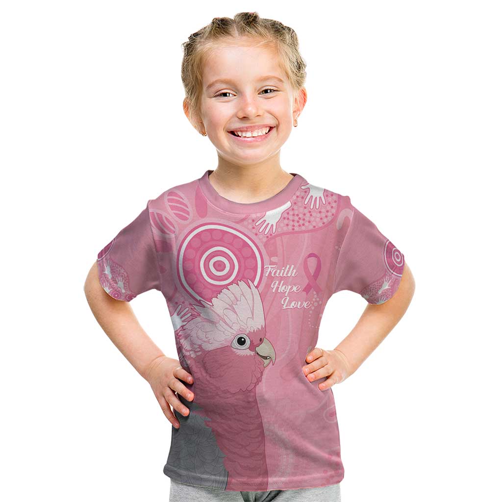 Australia Breast Cancer Awareness Kid T Shirt Galah Faith Hope Love Pink Month - Vibe Hoodie