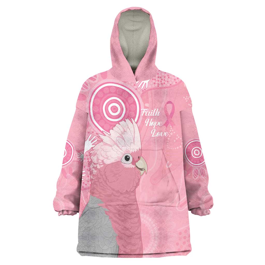 Australia Breast Cancer Awareness Wearable Blanket Hoodie Galah Faith Hope Love Pink Month - Vibe Hoodie