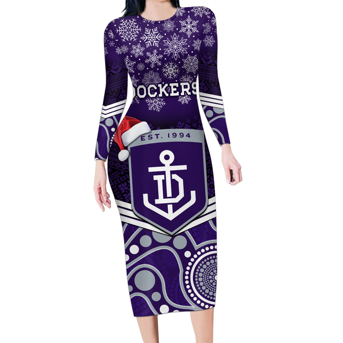 custom-dockers-football-christmas-family-matching-long-sleeve-bodycon-dress-and-hawaiian-shirt-merry-xmas-2023-mix-aboriginal-art