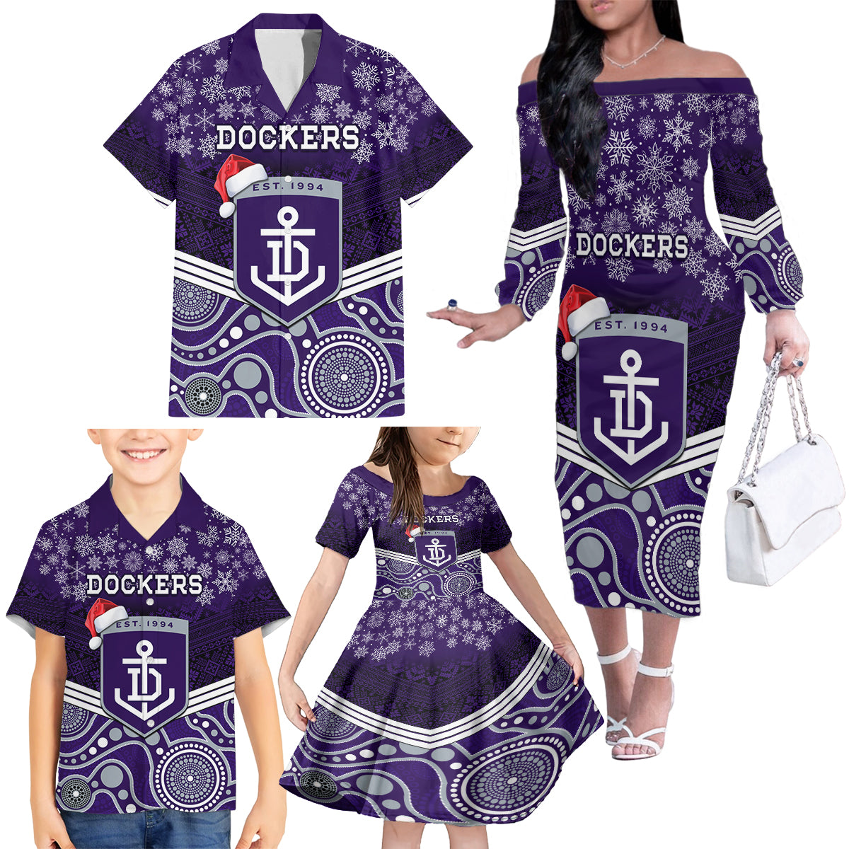 custom-dockers-football-christmas-family-matching-off-shoulder-long-sleeve-dress-and-hawaiian-shirt-merry-xmas-2023-mix-aboriginal-art