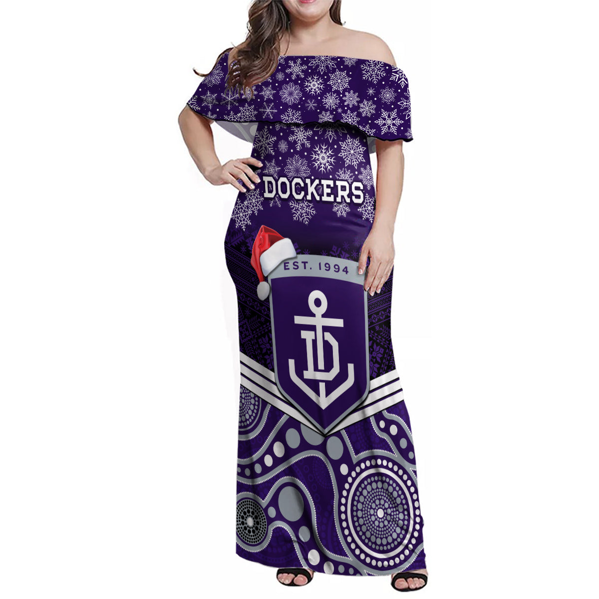 custom-dockers-football-christmas-family-matching-off-shoulder-maxi-dress-and-hawaiian-shirt-merry-xmas-2023-mix-aboriginal-art