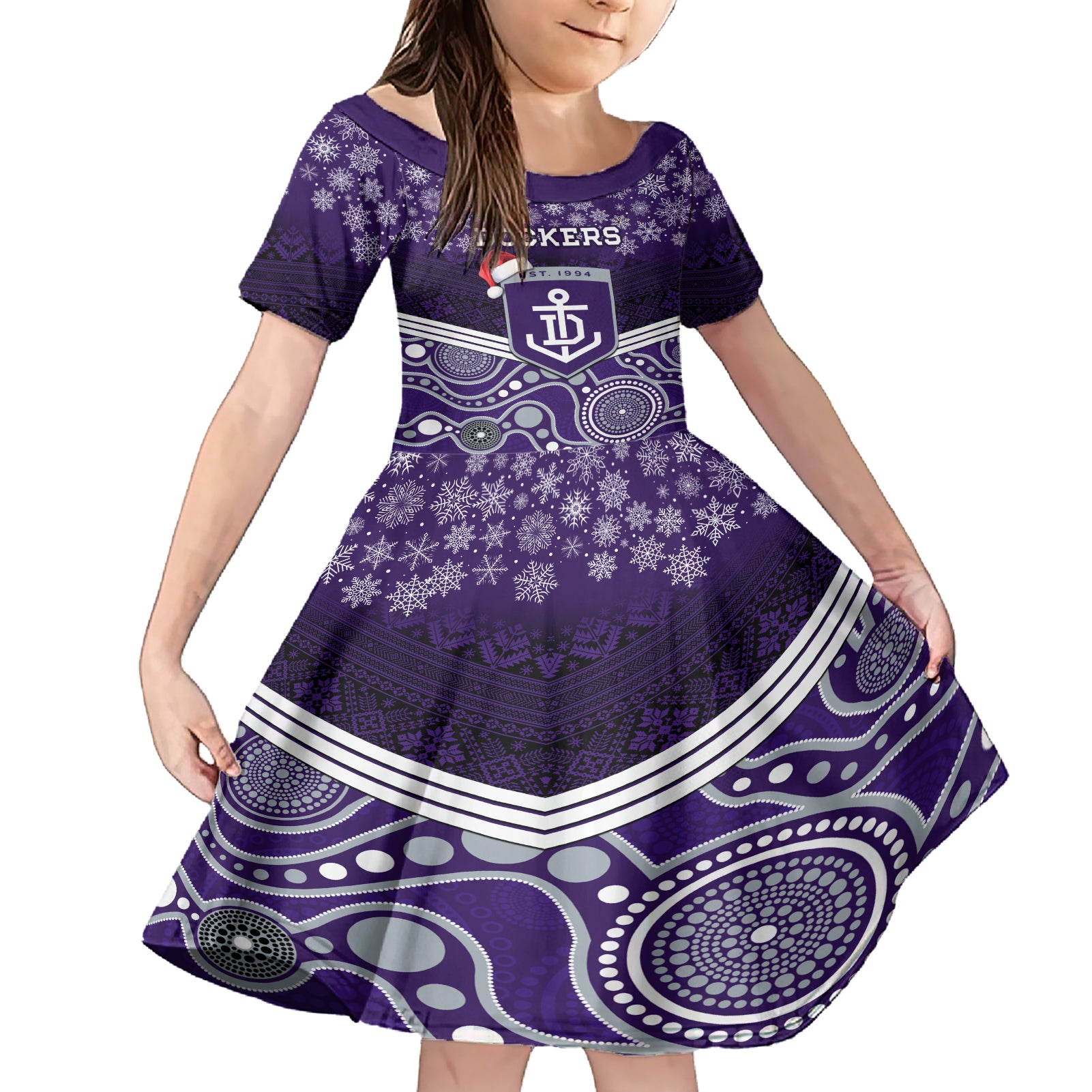 custom-dockers-football-christmas-family-matching-short-sleeve-bodycon-dress-and-hawaiian-shirt-merry-xmas-2023-mix-aboriginal-art