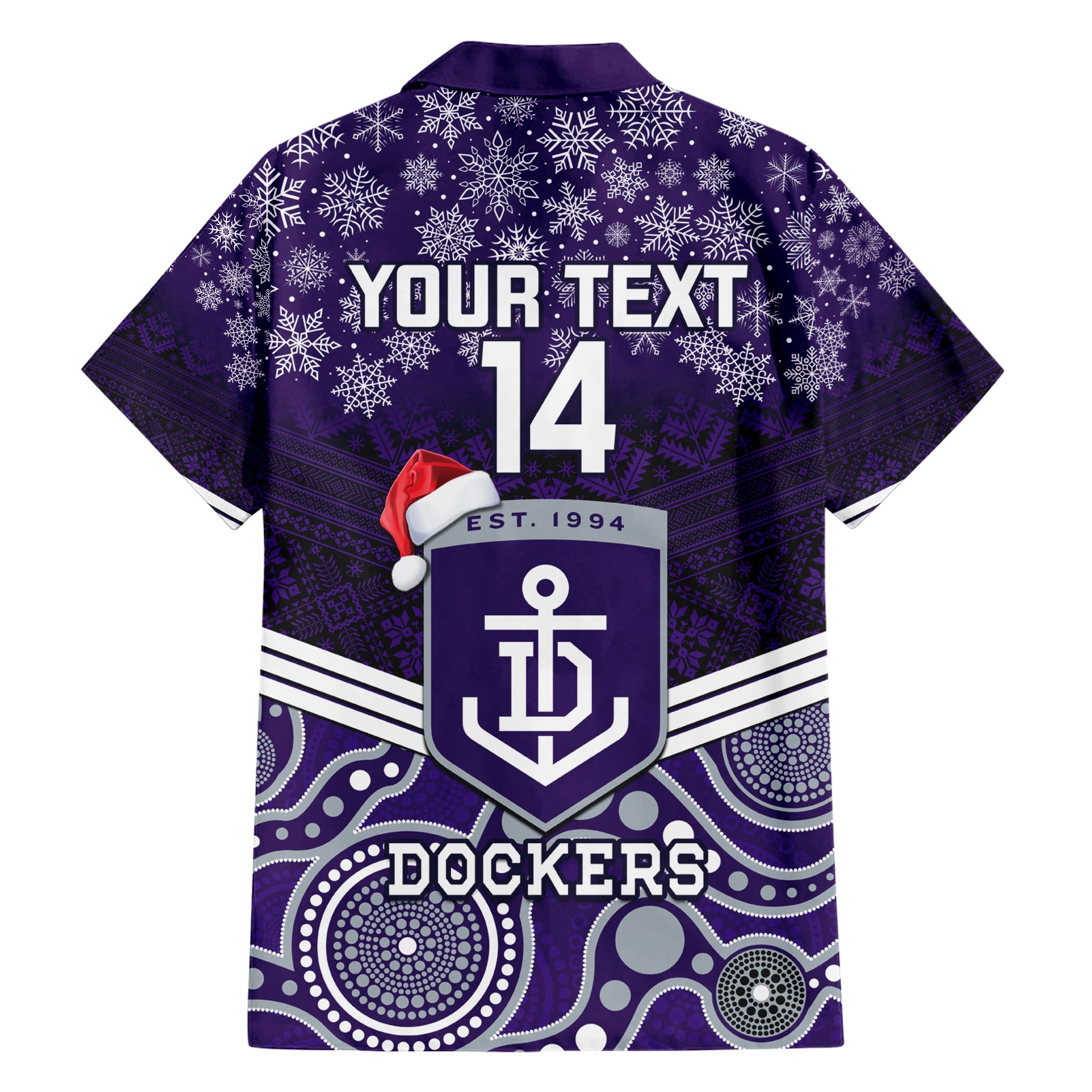Custom Dockers Football Christmas Hawaiian Shirt Merry Xmas 2023 Mix Aboriginal Art - Vibe Hoodie Shop