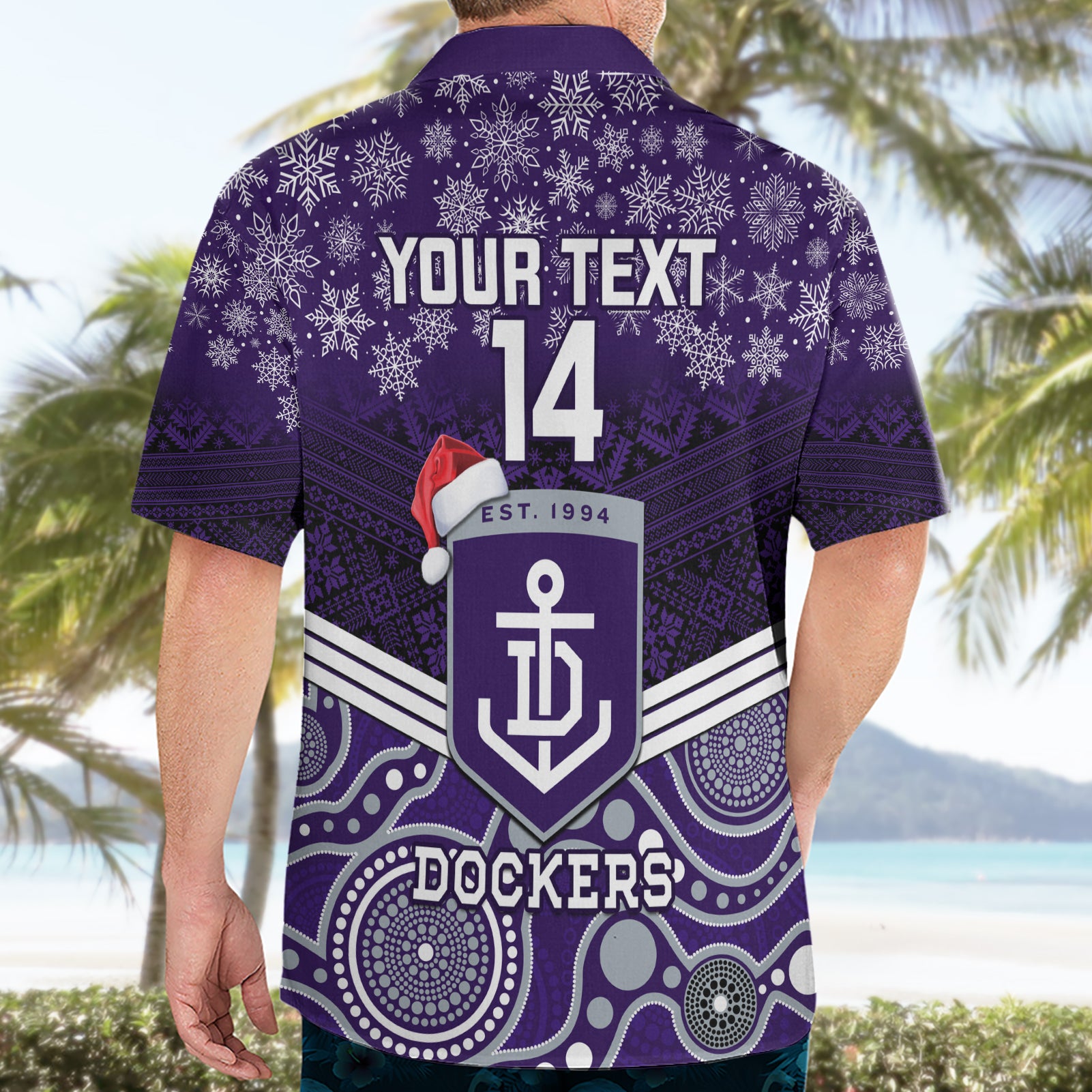 Custom Dockers Football Christmas Hawaiian Shirt Merry Xmas 2023 Mix Aboriginal Art - Vibe Hoodie Shop