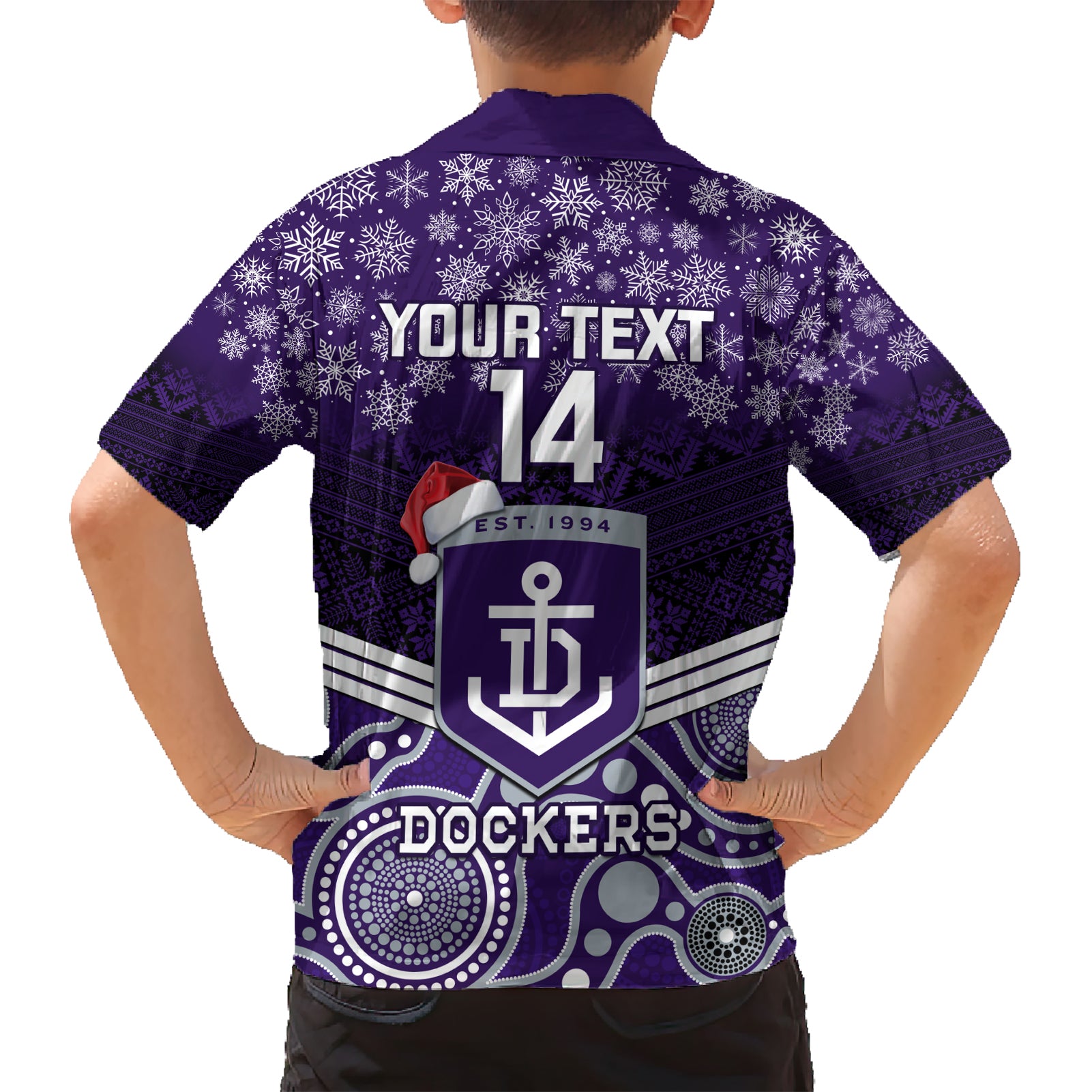 Custom Dockers Football Christmas Hawaiian Shirt Merry Xmas 2023 Mix Aboriginal Art - Vibe Hoodie Shop