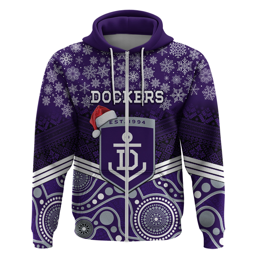 Custom Dockers Football Christmas Hoodie Merry Xmas 2023 Mix Aboriginal Art - Vibe Hoodie Shop