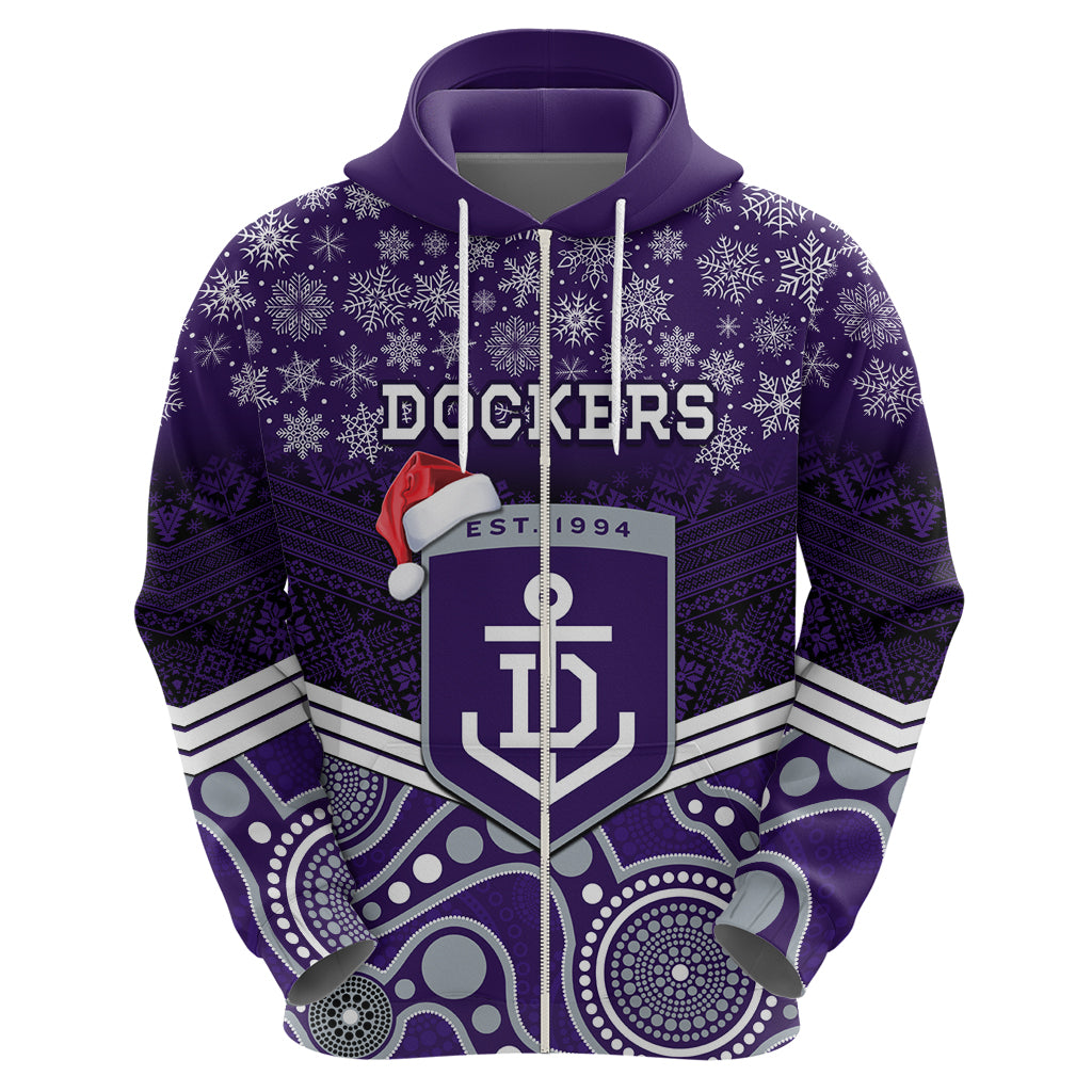Custom Dockers Football Christmas Hoodie Merry Xmas 2023 Mix Aboriginal Art - Vibe Hoodie Shop