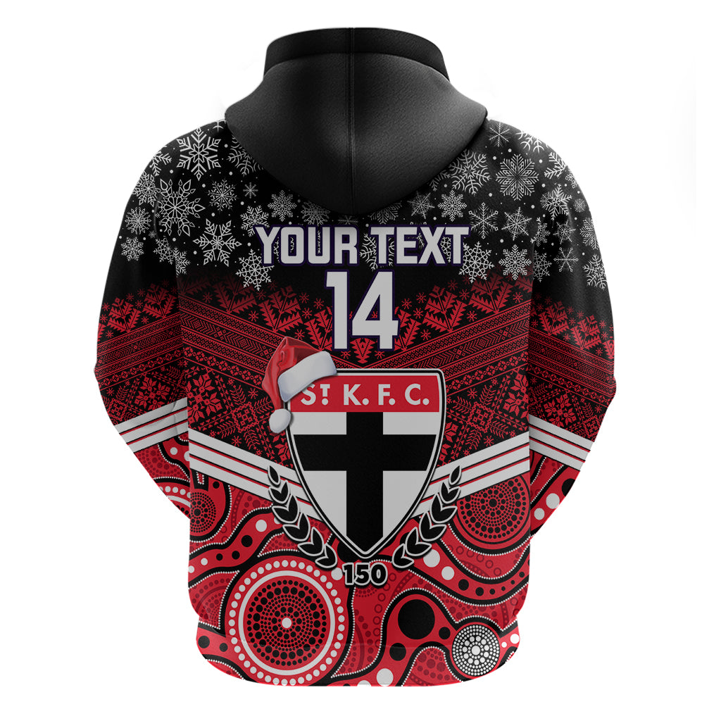 Custom St Kilda Football Christmas Hoodie Merry Xmas 2023 Mix Aboriginal Art - Vibe Hoodie Shop