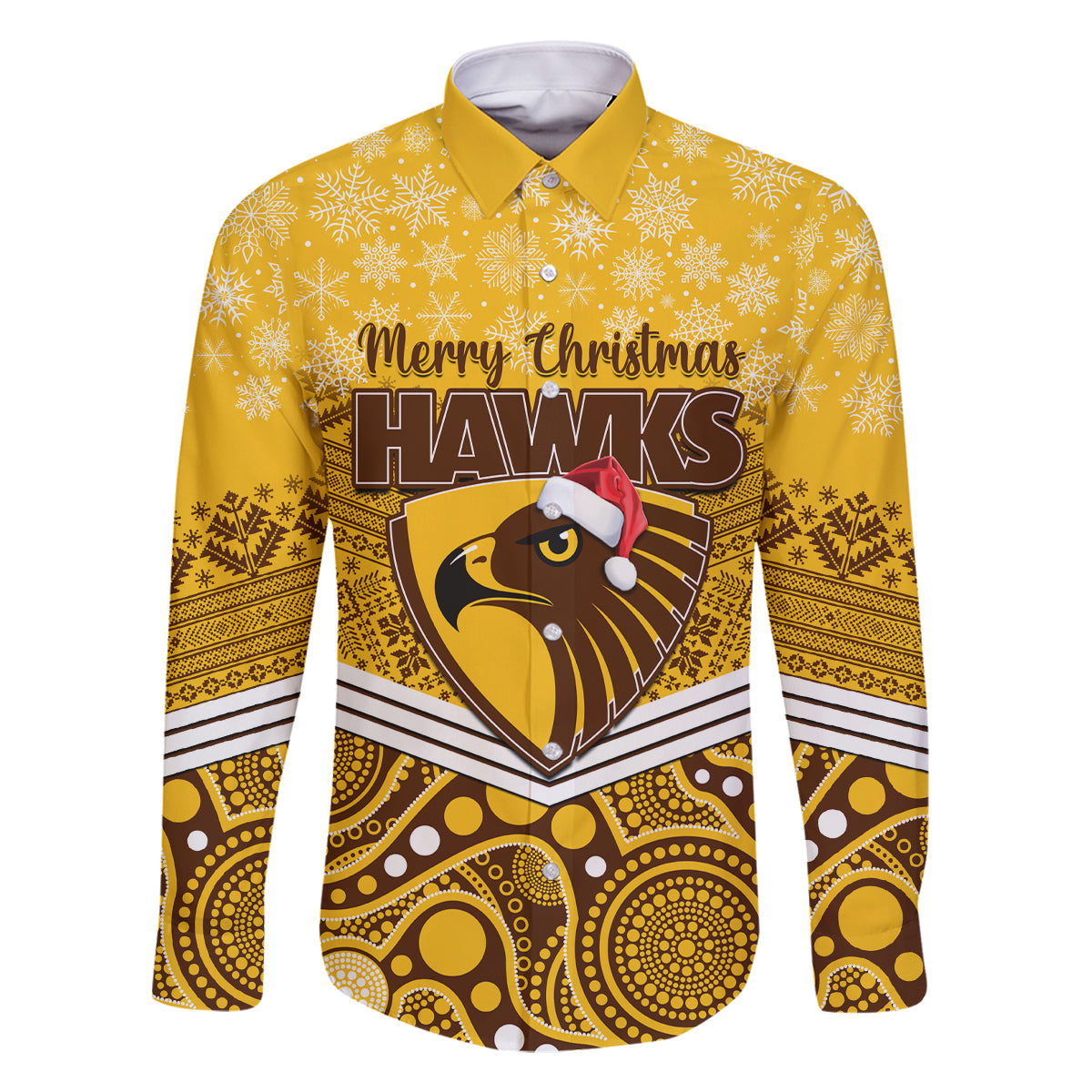 custom-hawthorn-football-christmas-family-matching-long-sleeve-bodycon-dress-and-hawaiian-shirt-merry-xmas-2023-mix-aboriginal-art