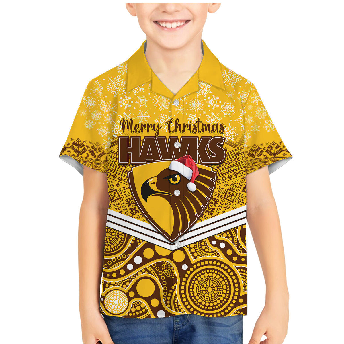 custom-hawthorn-football-christmas-family-matching-mermaid-dress-and-hawaiian-shirt-merry-xmas-2023-mix-aboriginal-art