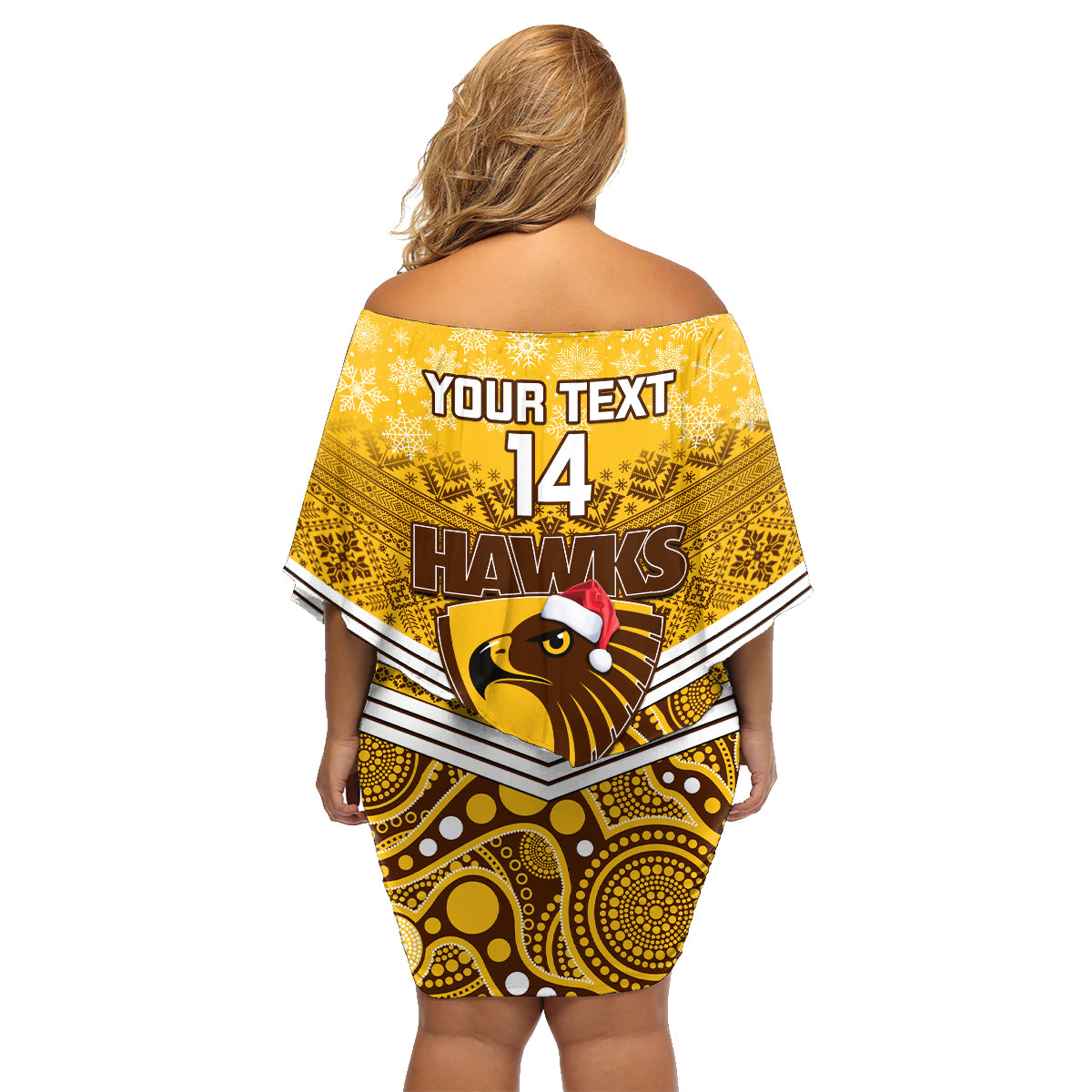 custom-hawthorn-football-christmas-family-matching-off-shoulder-short-dress-and-hawaiian-shirt-merry-xmas-2023-mix-aboriginal-art