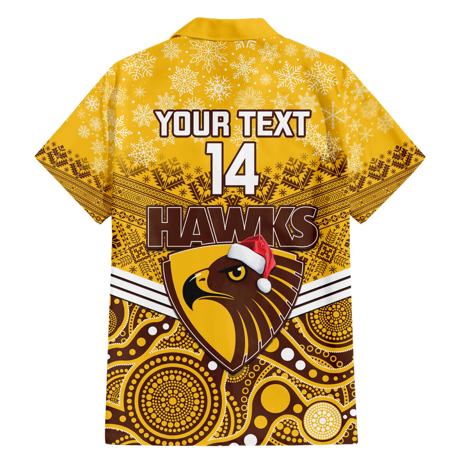 custom-hawthorn-football-christmas-family-matching-short-sleeve-bodycon-dress-and-hawaiian-shirt-merry-xmas-2023-mix-aboriginal-art