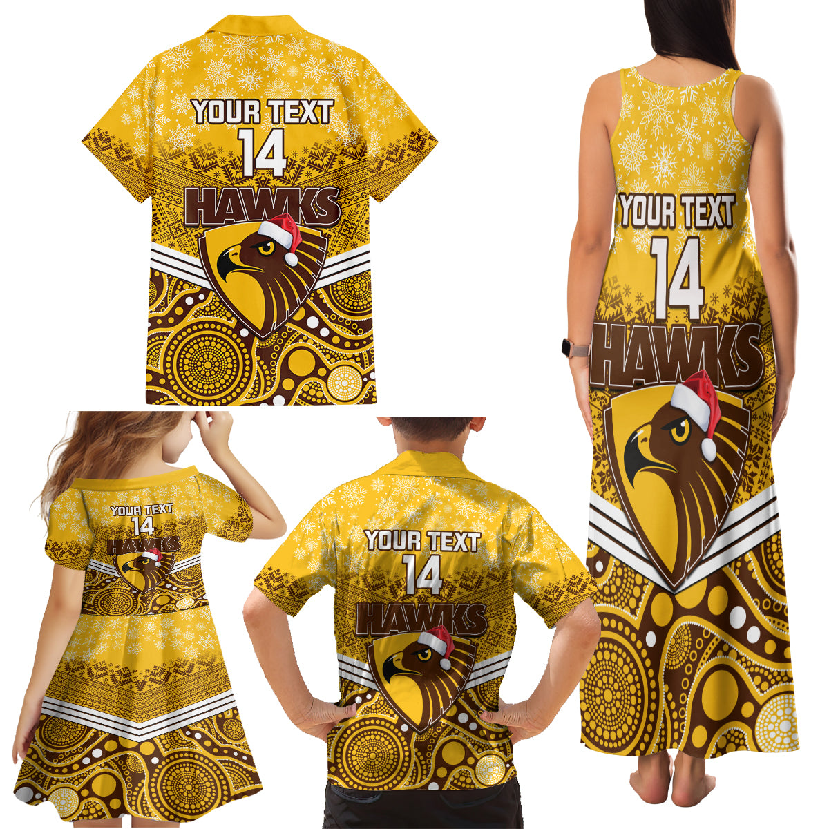 custom-hawthorn-football-christmas-family-matching-tank-maxi-dress-and-hawaiian-shirt-merry-xmas-2023-mix-aboriginal-art