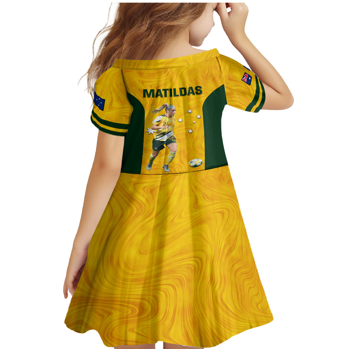 australia-soccer-family-matching-mermaid-dress-and-hawaiian-shirt-ellie-carpenter-matildas-gold-version