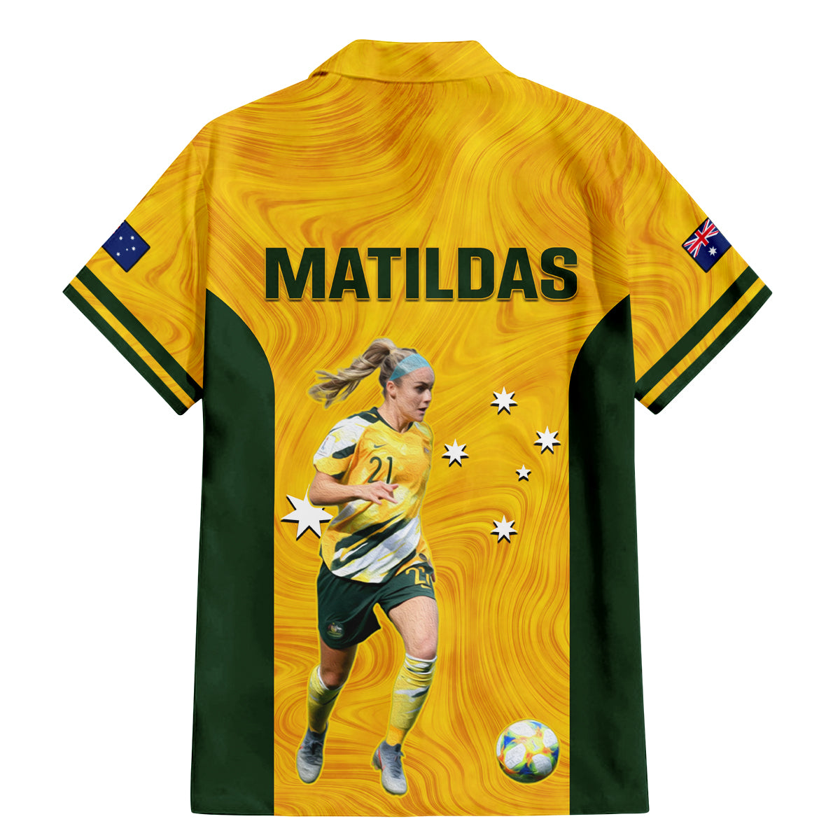 australia-soccer-family-matching-mermaid-dress-and-hawaiian-shirt-ellie-carpenter-matildas-gold-version