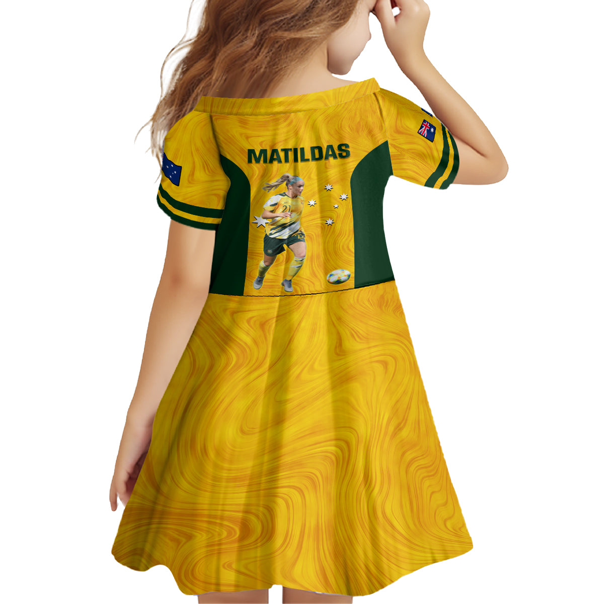 australia-soccer-family-matching-off-shoulder-long-sleeve-dress-and-hawaiian-shirt-ellie-carpenter-matildas-gold-version