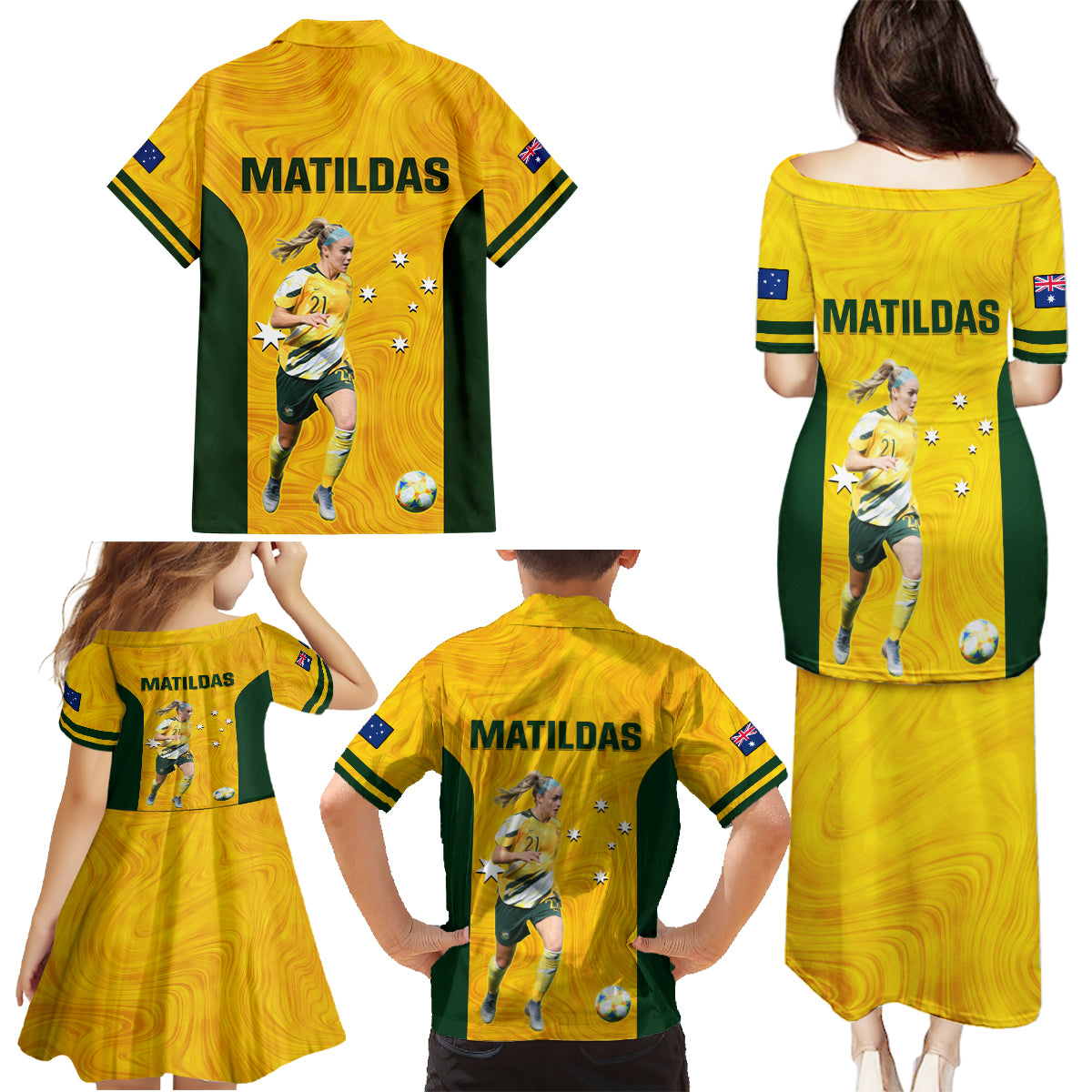 australia-soccer-family-matching-puletasi-and-hawaiian-shirt-ellie-carpenter-matildas-gold-version