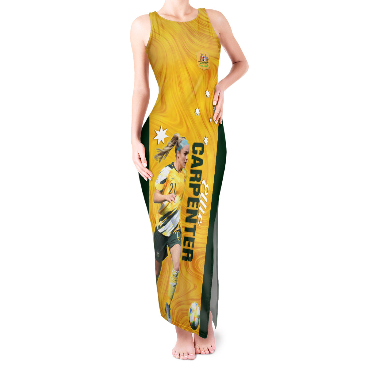 australia-soccer-tank-maxi-dress-ellie-carpenter-matildas-gold-version