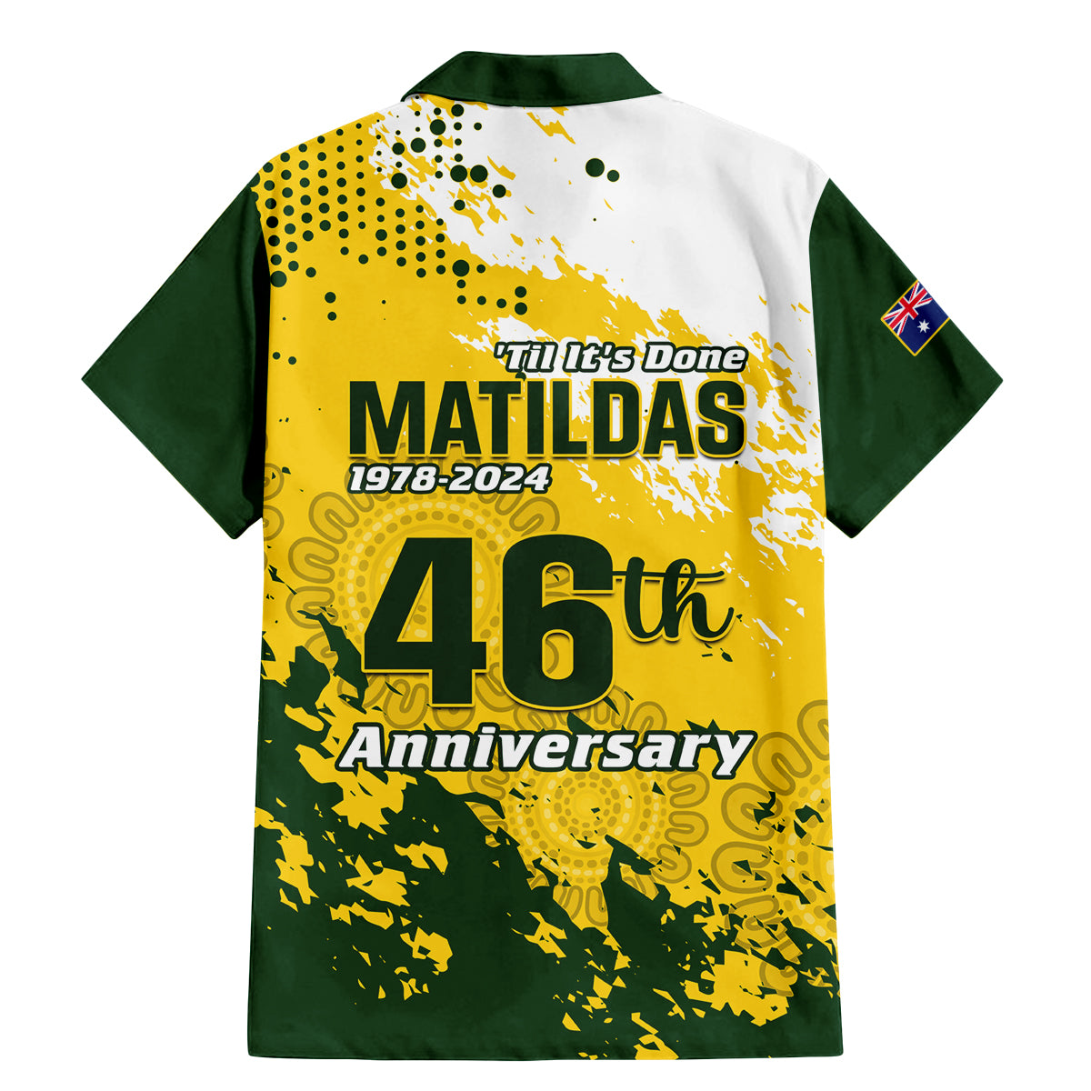 australia-soccer-family-matching-mermaid-dress-and-hawaiian-shirt-til-its-done-matildas-2024-happy-46th-anniversary