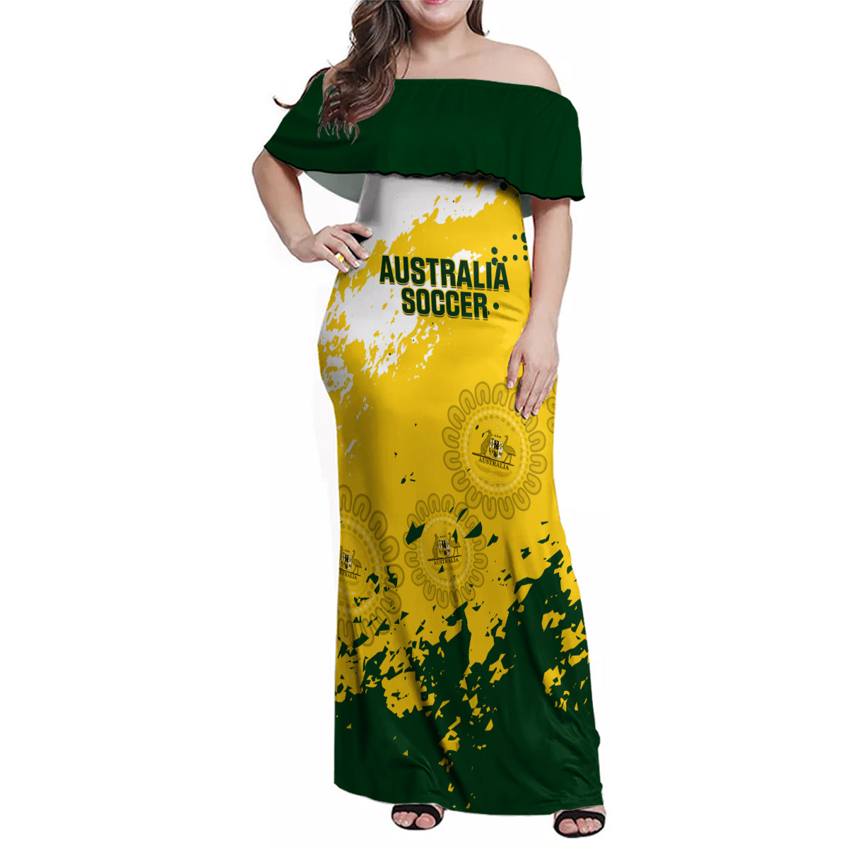 australia-soccer-family-matching-off-shoulder-maxi-dress-and-hawaiian-shirt-til-its-done-matildas-2024-happy-46th-anniversary