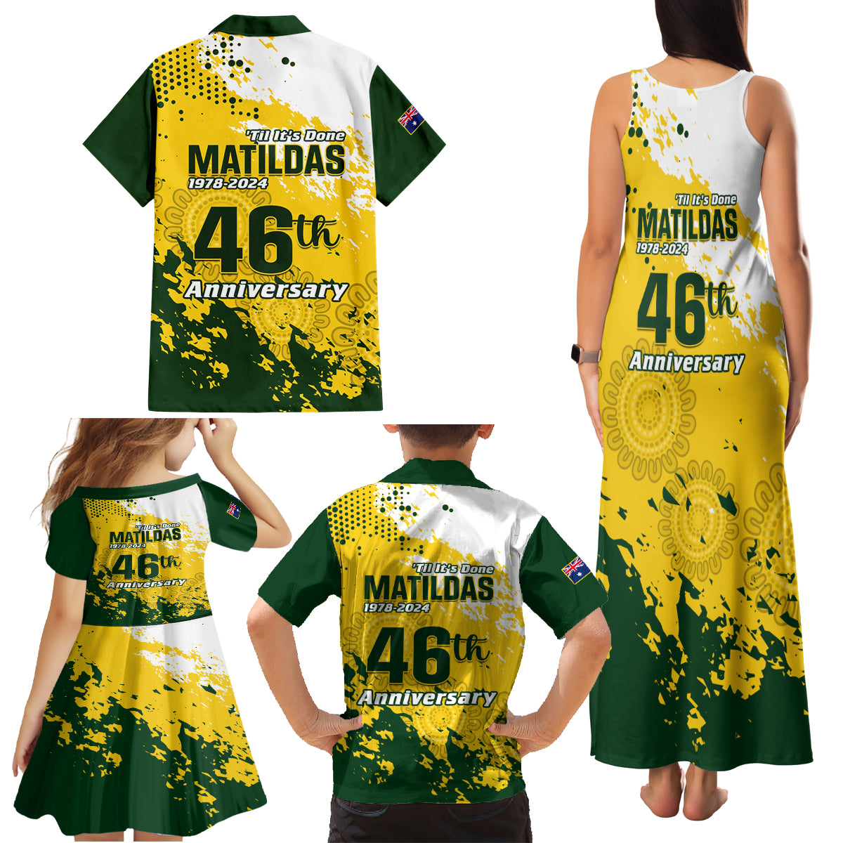 australia-soccer-family-matching-tank-maxi-dress-and-hawaiian-shirt-til-its-done-matildas-2024-happy-46th-anniversary