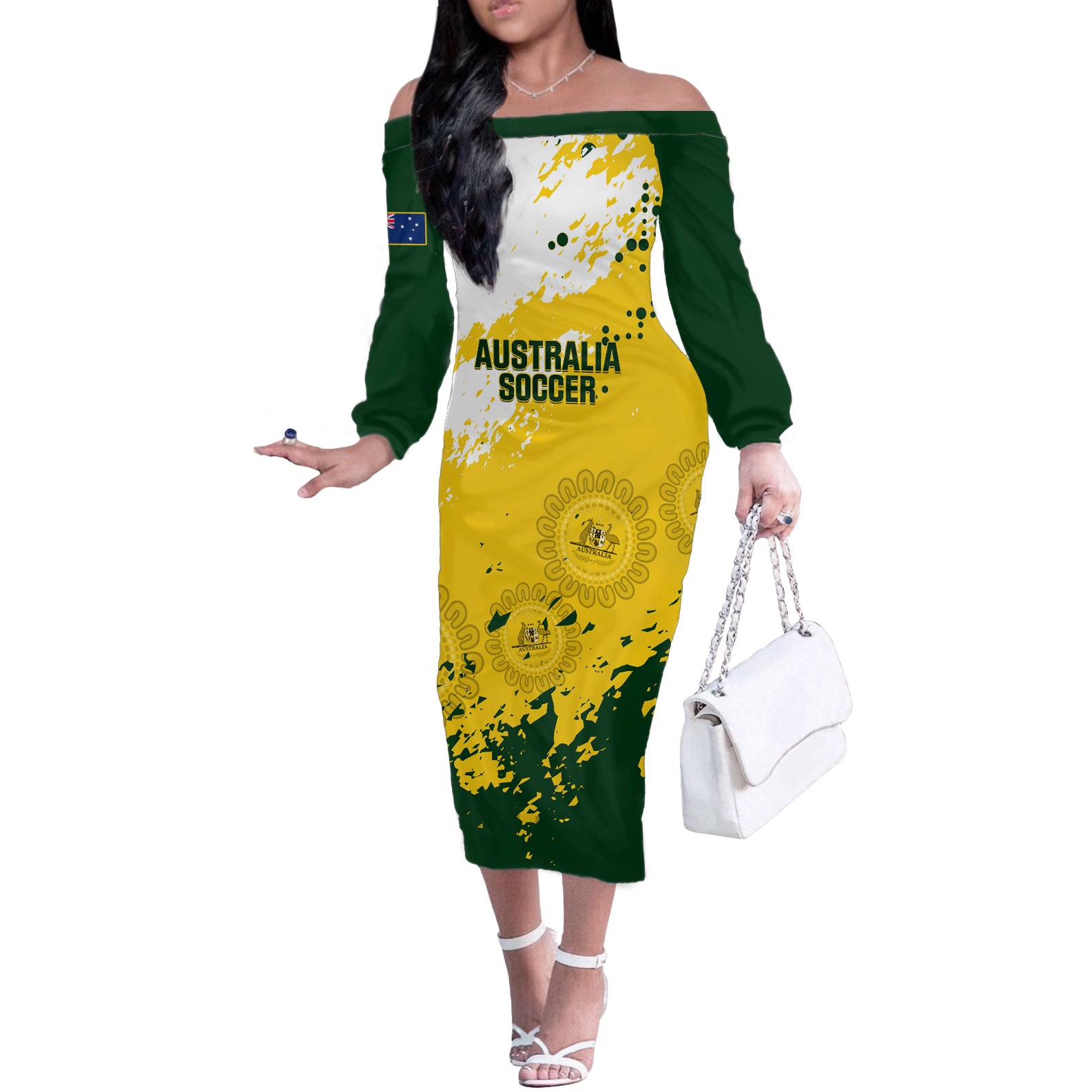 australia-soccer-off-the-shoulder-long-sleeve-dress-til-its-done-matildas-2024-happy-46th-anniversary