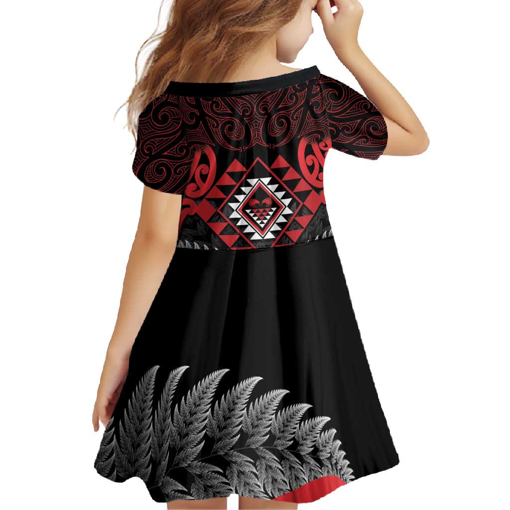 Aotearoa Kiwi Taniko Family Matching Long Sleeve Bodycon Dress and Hawaiian Shirt Silver Fern With Maori Koru Pattern