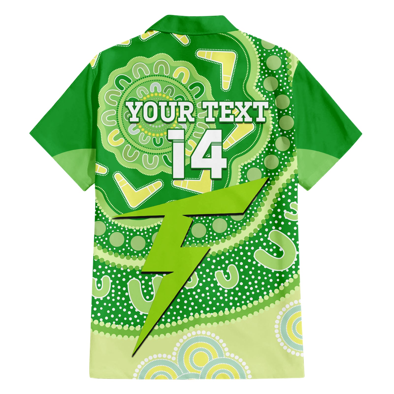 Custom BBL Thunder Cricket Hawaiian Shirt 2024 Aboriginal Art - Vibe Hoodie Shop