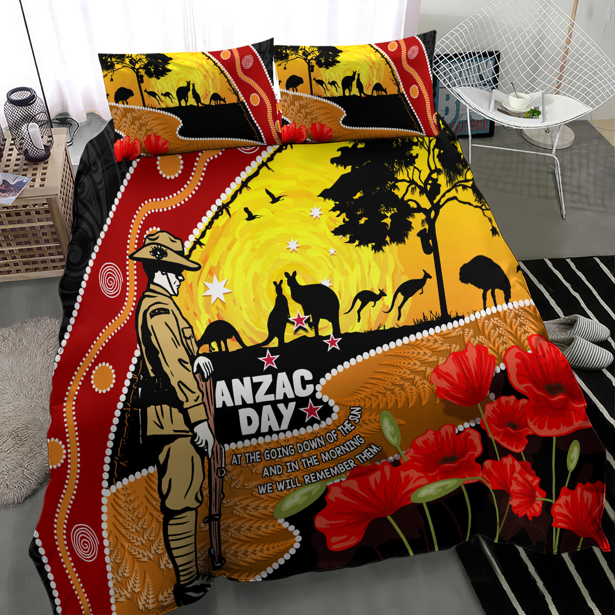 New Zealand And Australia ANZAC Day Bedding Set Aboriginal Maori Starring Night Style - Vibe Hoodie Shop