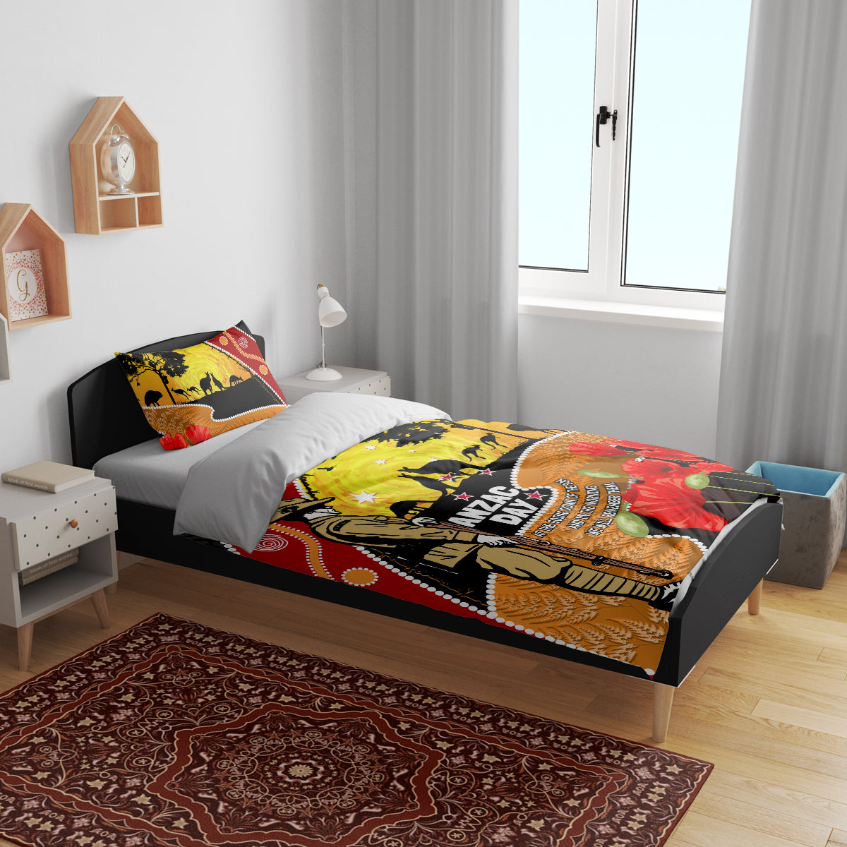 New Zealand And Australia ANZAC Day Bedding Set Aboriginal Maori Starring Night Style - Vibe Hoodie Shop