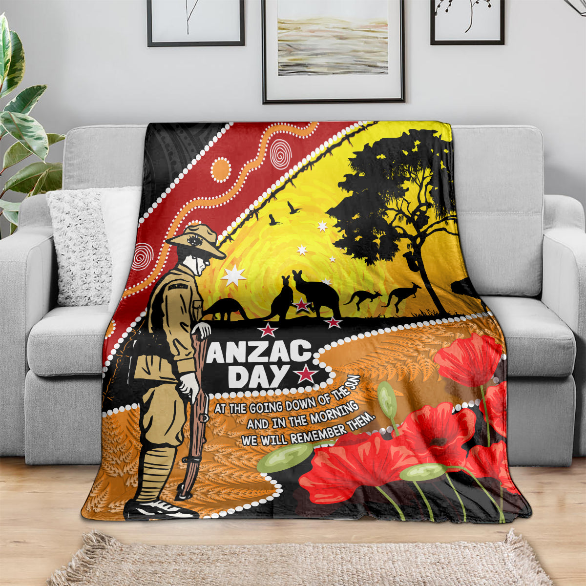 New Zealand And Australia ANZAC Day Blanket Aboriginal Maori Starring Night Style - Vibe Hoodie Shop