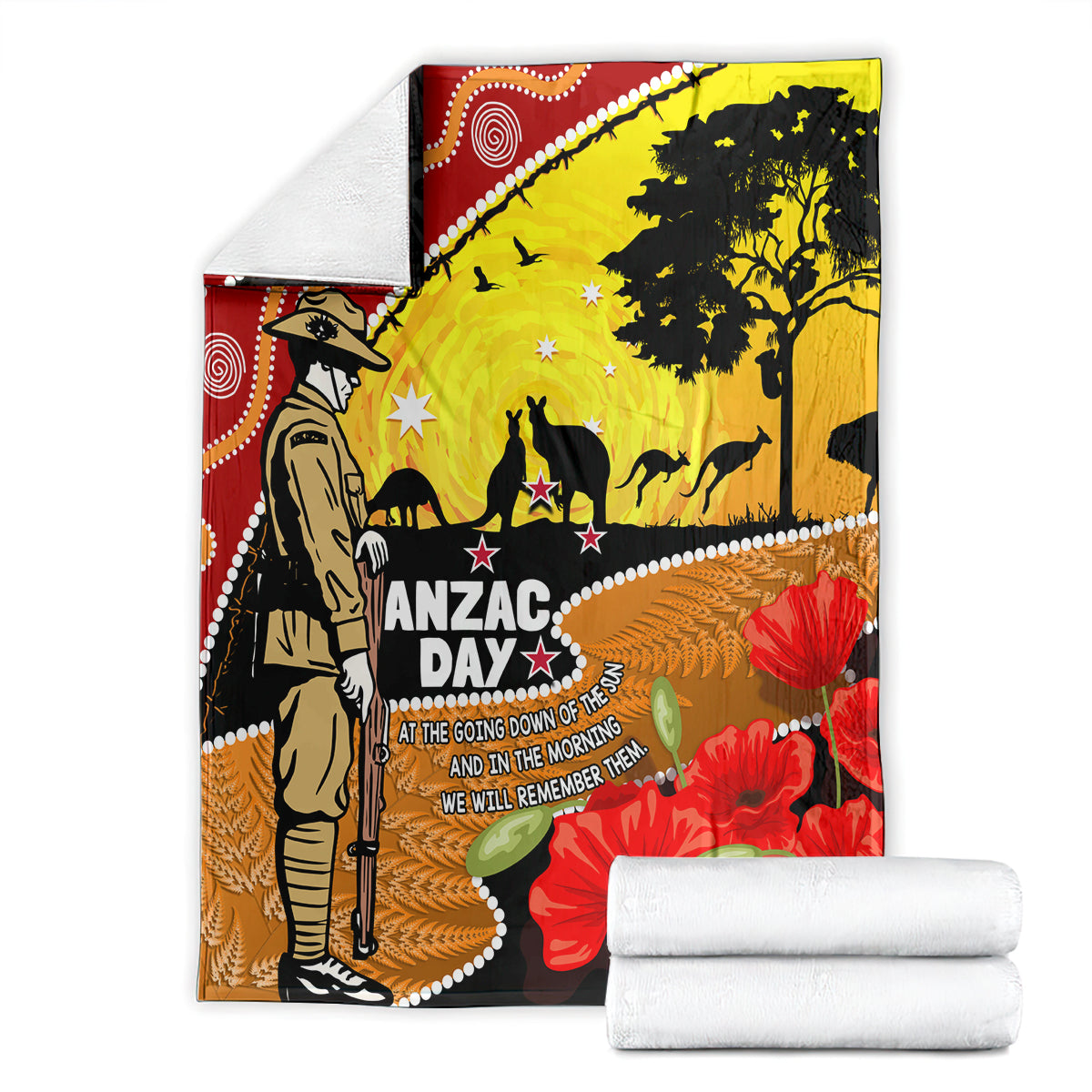 New Zealand And Australia ANZAC Day Blanket Aboriginal Maori Starring Night Style - Vibe Hoodie Shop