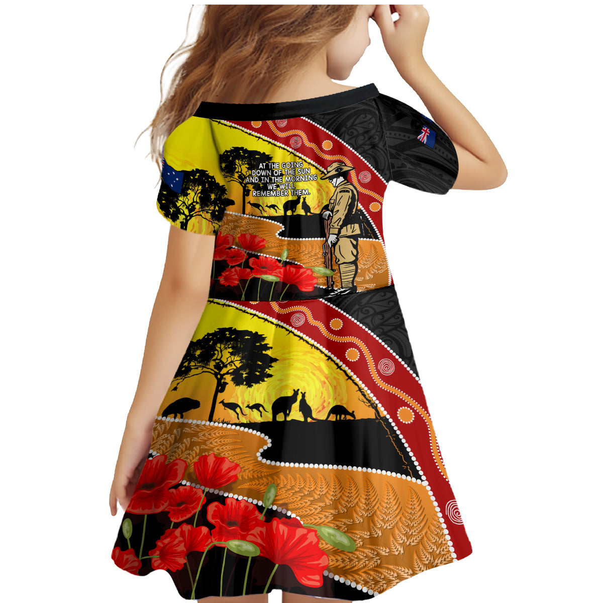 New Zealand And Australia ANZAC Day Family Matching Mermaid Dress and Hawaiian Shirt Aboriginal Maori Starring Night Style