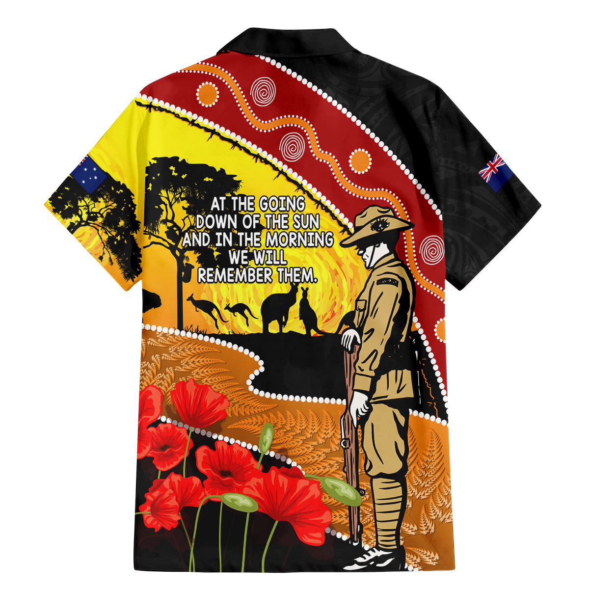 New Zealand And Australia ANZAC Day Family Matching Mermaid Dress and Hawaiian Shirt Aboriginal Maori Starring Night Style