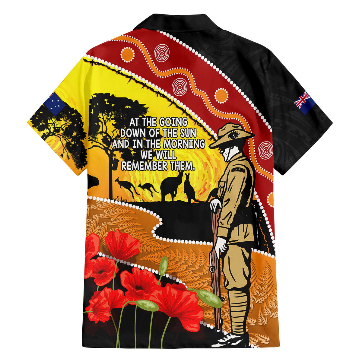 New Zealand And Australia ANZAC Day Family Matching Tank Maxi Dress and Hawaiian Shirt Aboriginal Maori Starring Night Style