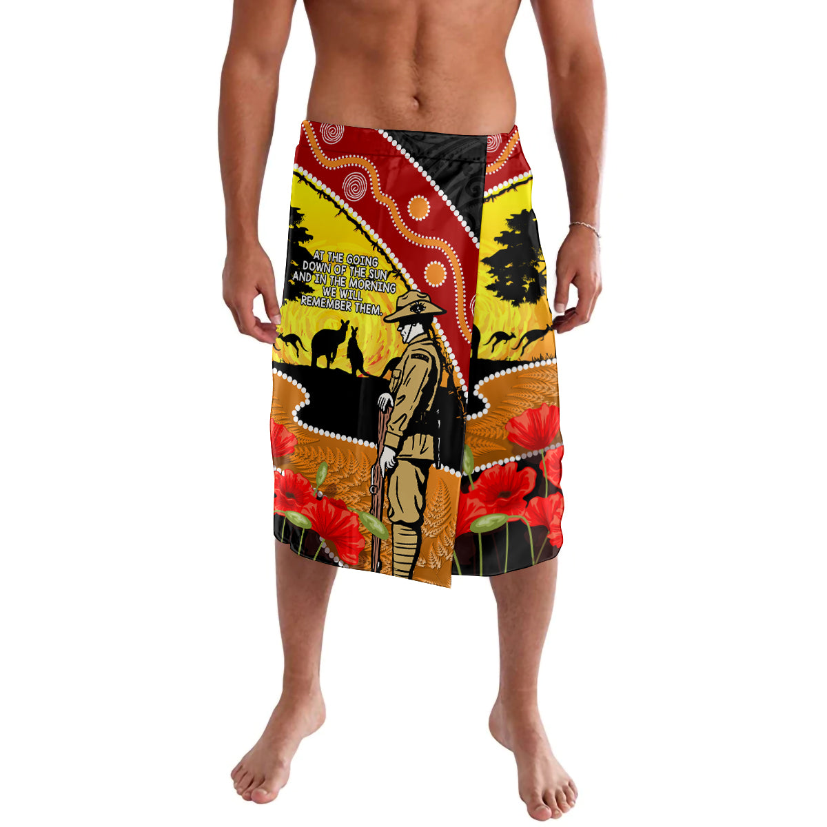 New Zealand And Australia ANZAC Day Lavalava Aboriginal Maori Starring Night Style