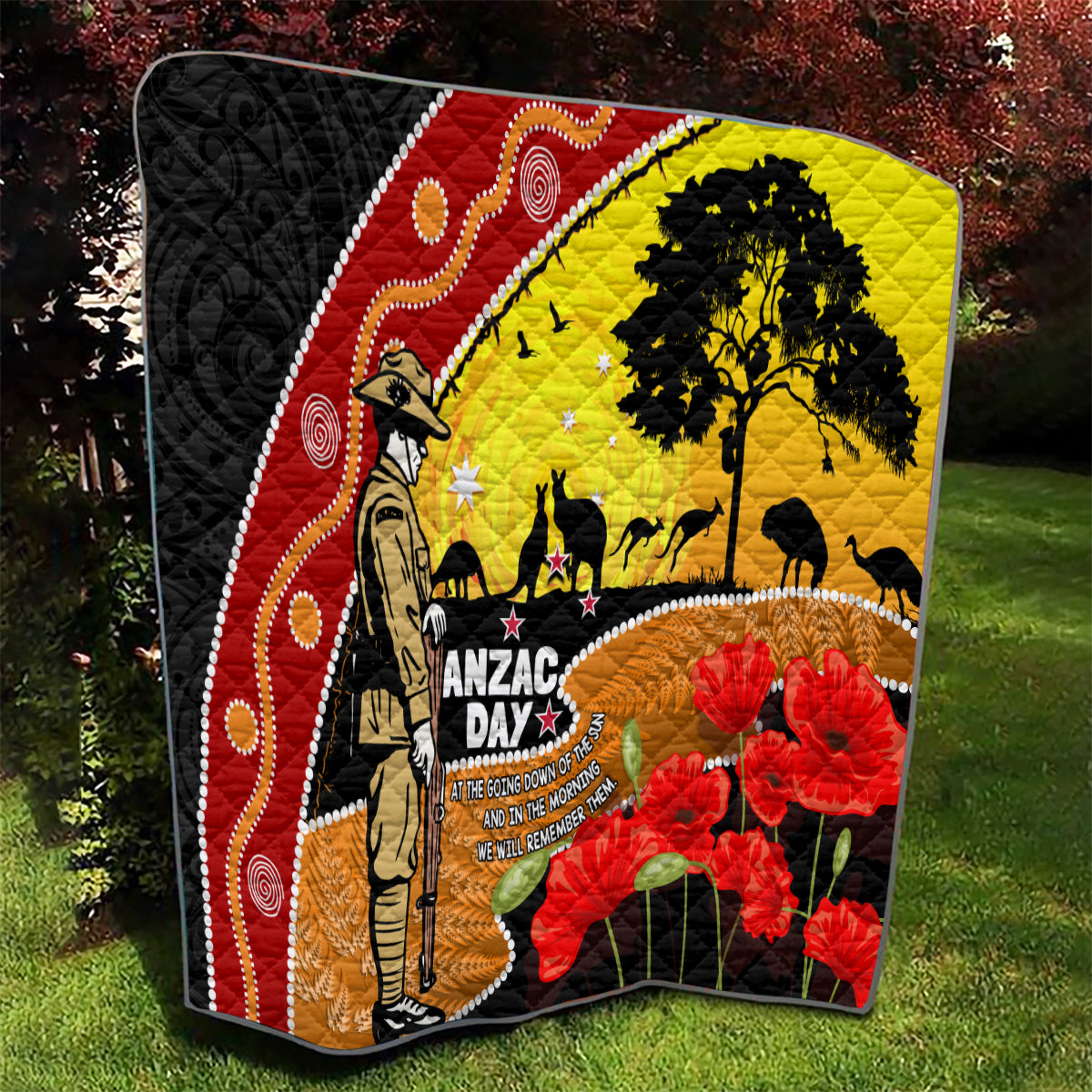New Zealand And Australia ANZAC Day Quilt Aboriginal Maori Starring Night Style - Vibe Hoodie Shop