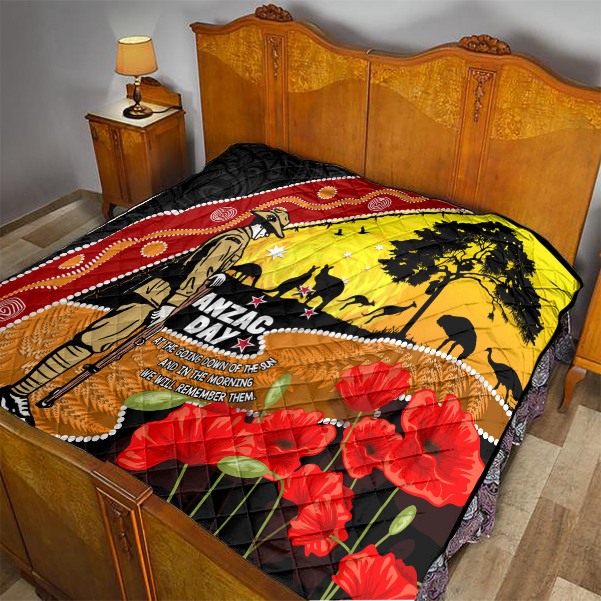 New Zealand And Australia ANZAC Day Quilt Aboriginal Maori Starring Night Style - Vibe Hoodie Shop